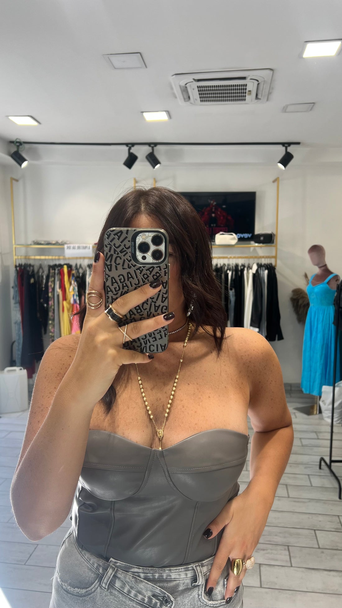 Bustino Adriel ecopelle Grigio