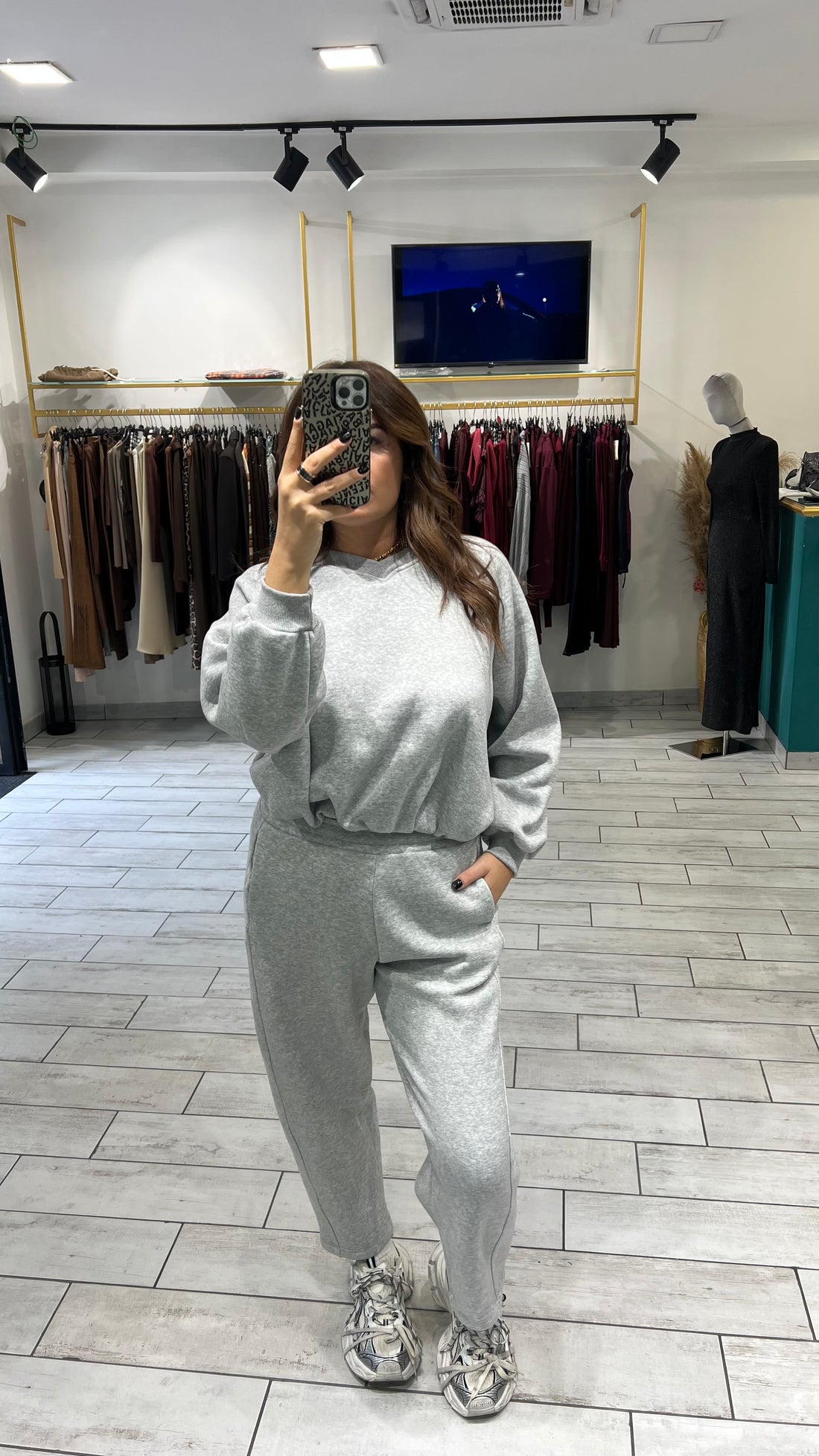 Coordinato Terry Grigio