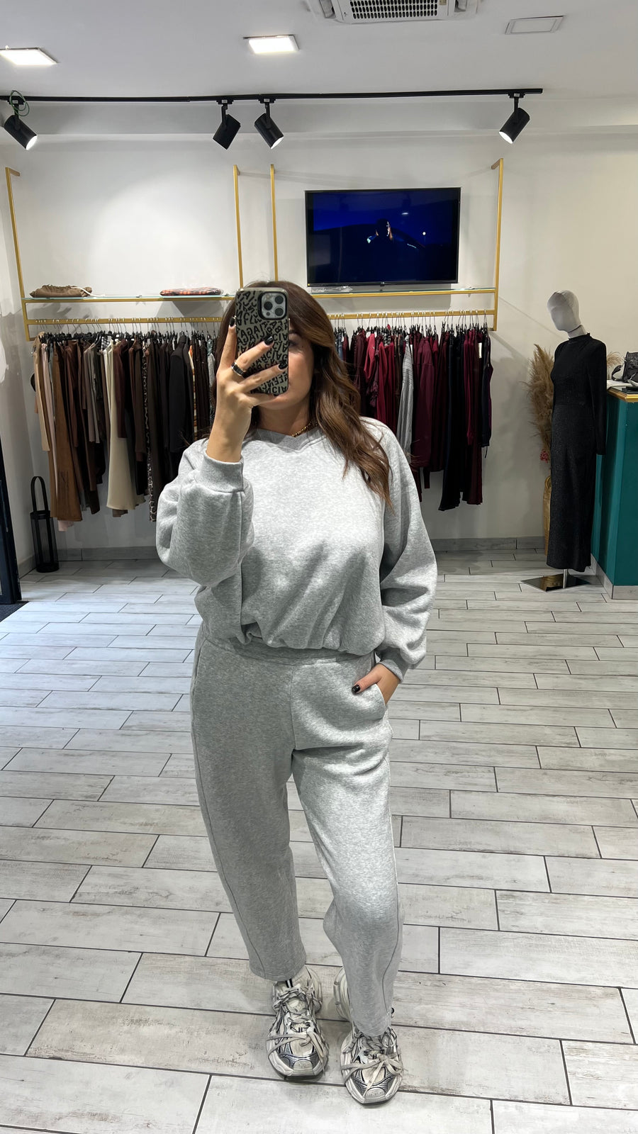 Coordinato Terry Grigio