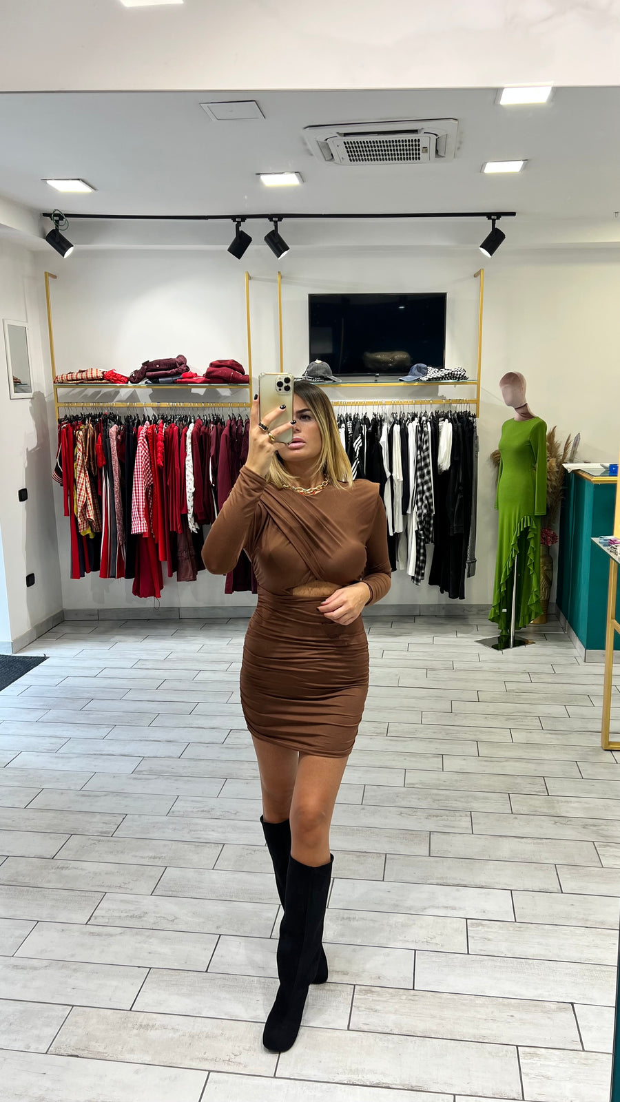 Dress Vale Marrone