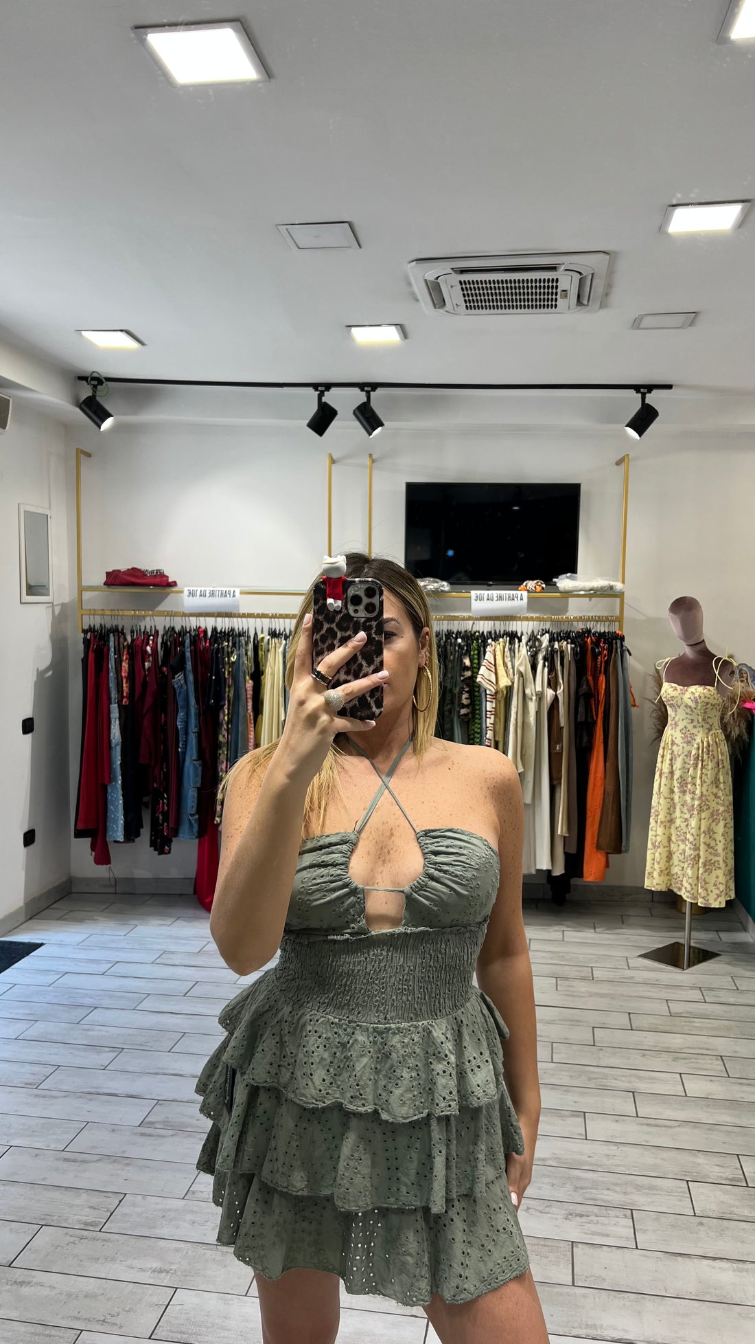 Mini Dress San Gallo Verde