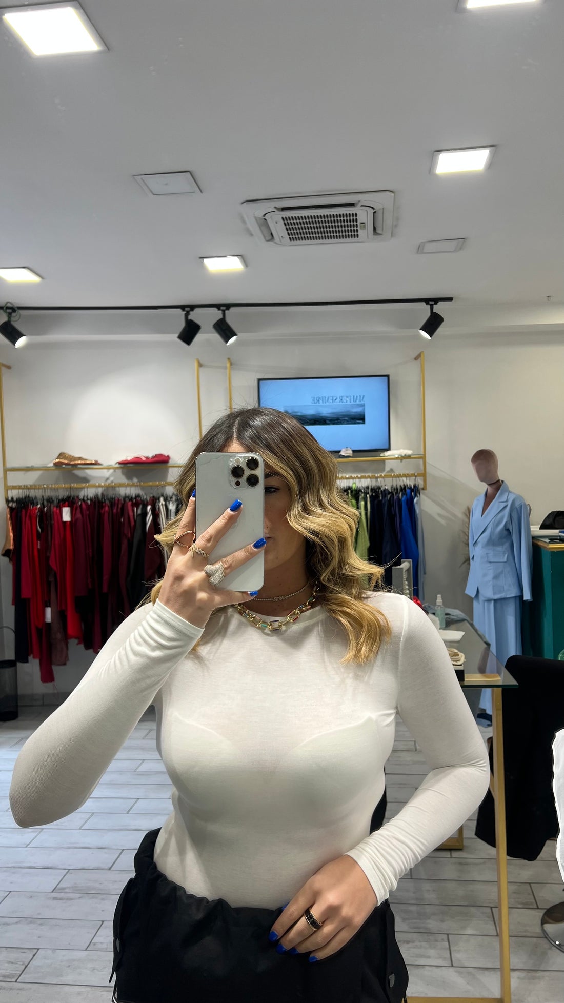Maglia Shira Bianca a girocollo