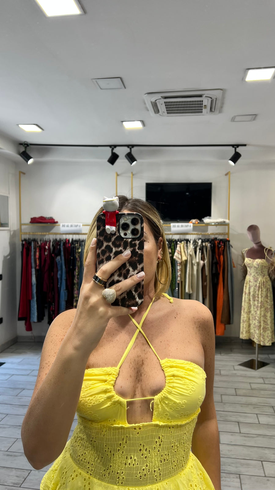 Mini Dress San Gallo Giallo