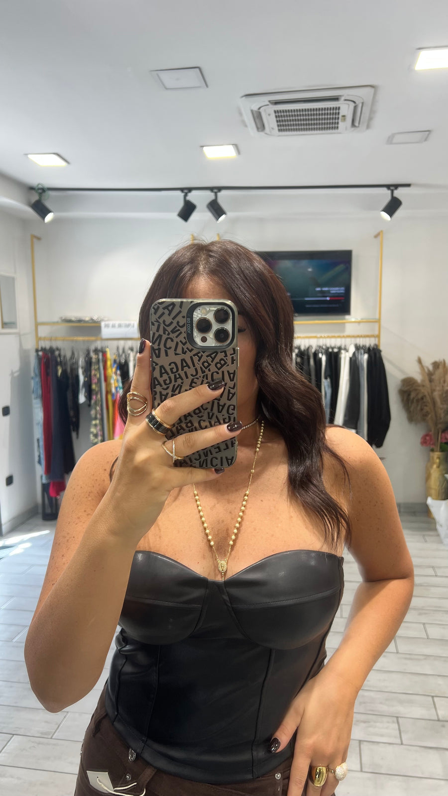 Bustino Adriel ecopelle Nero