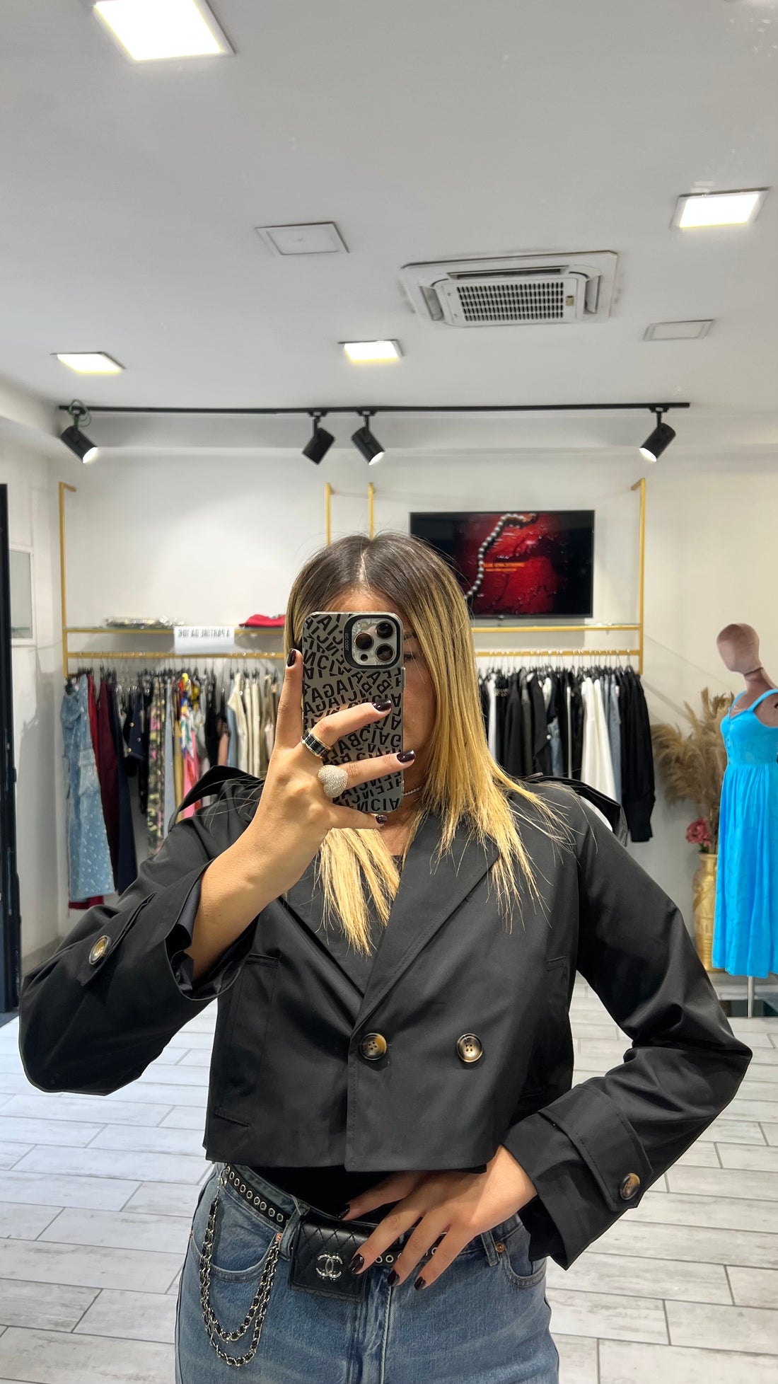 Trench Crop Mity Nero