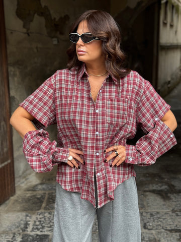 Camicia Willy Bordo/Grigia