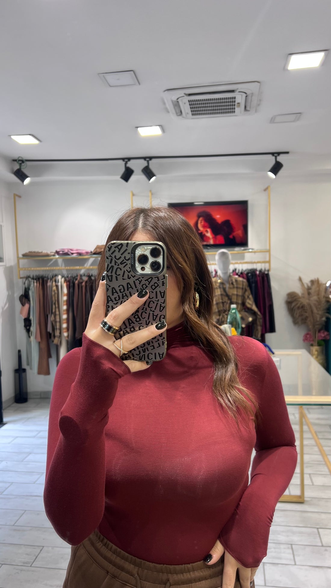 Maglia Manuela a collo alto Bordo