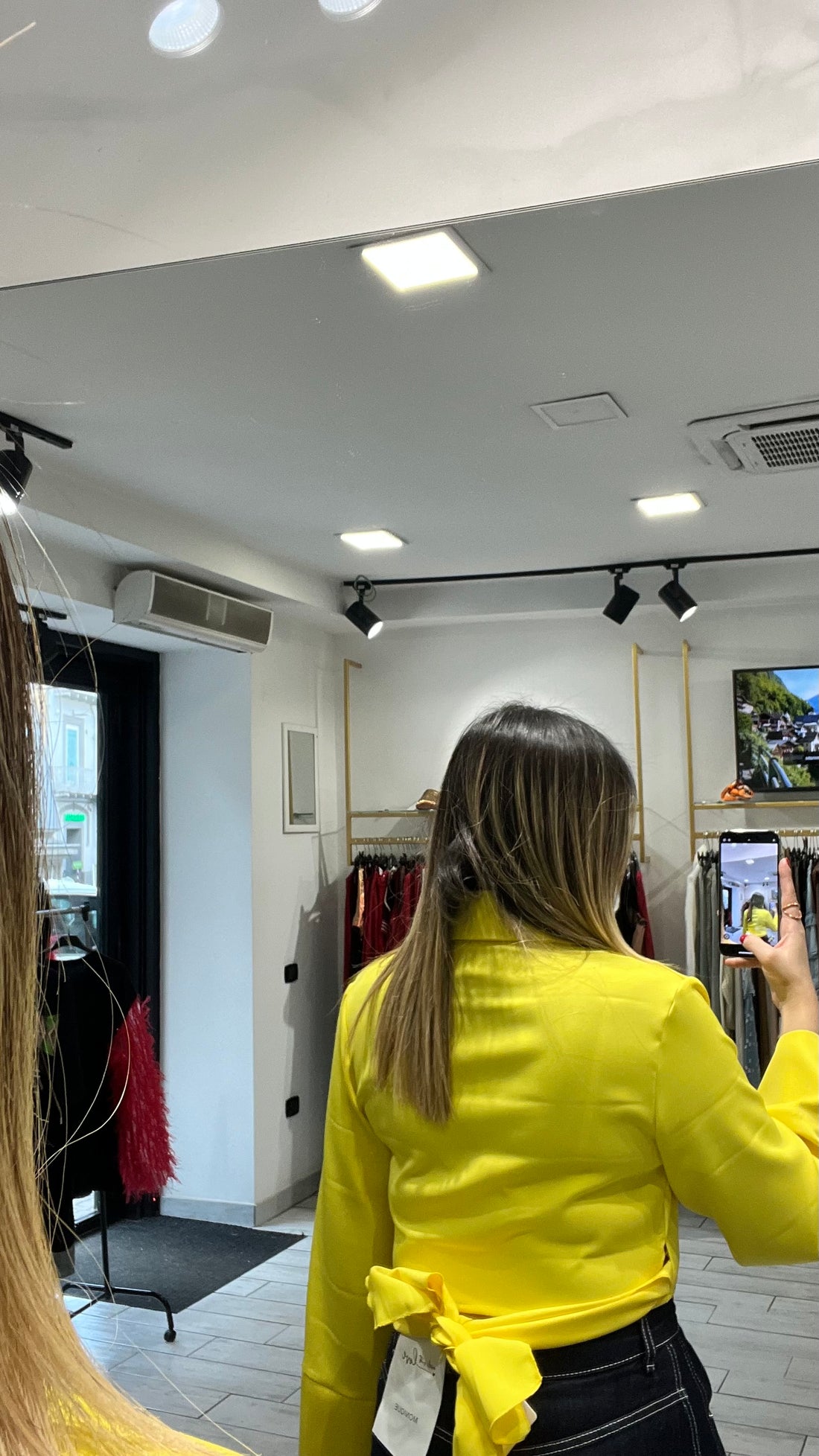 Camicia a incrociatina Gialla