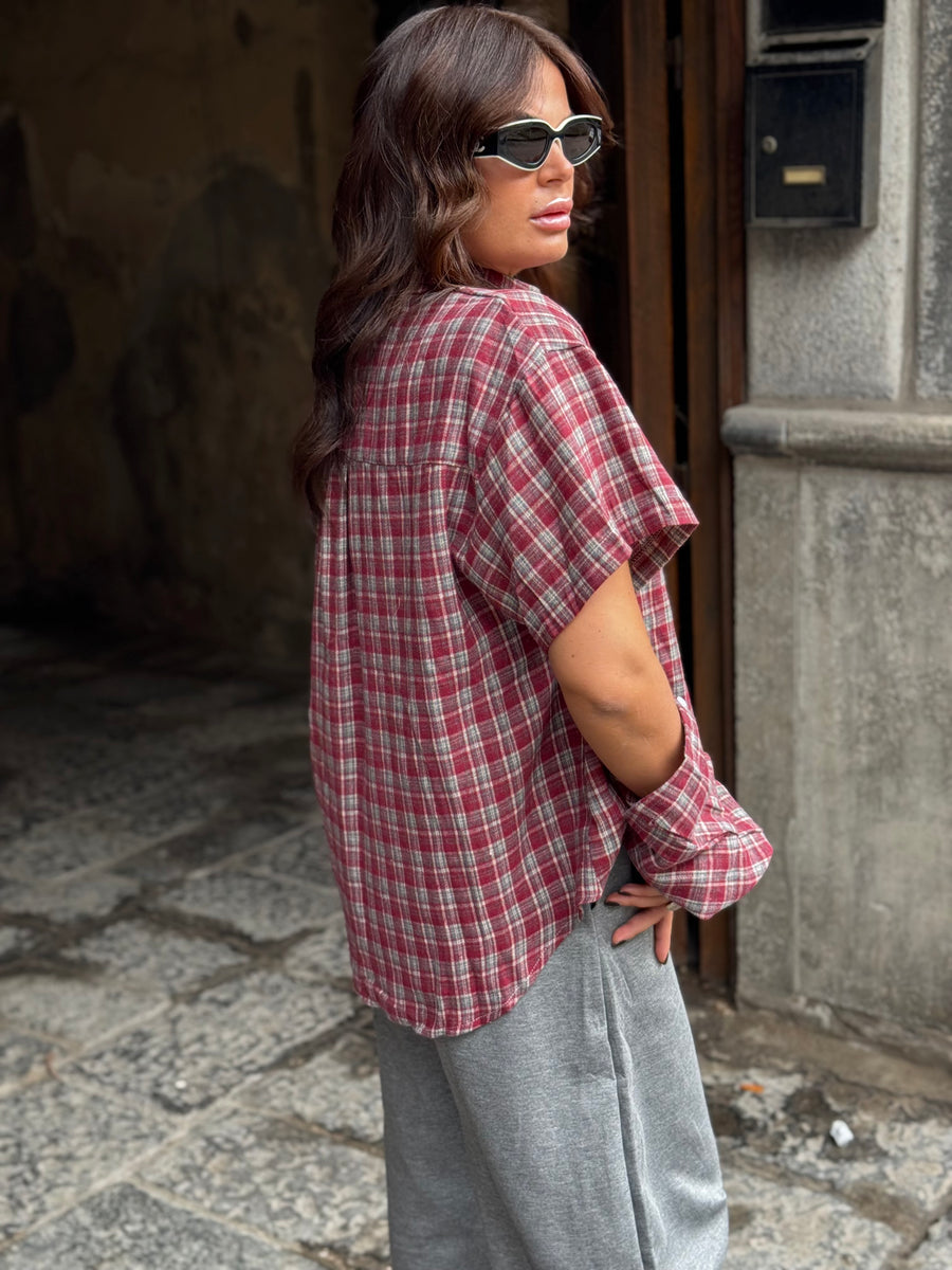 Camicia Willy Bordo/Grigia