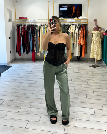 Pantalone Satin Verde
