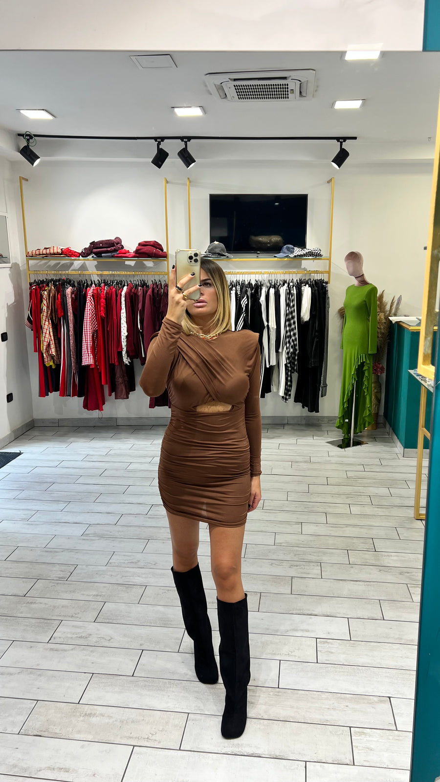 Dress Vale Marrone