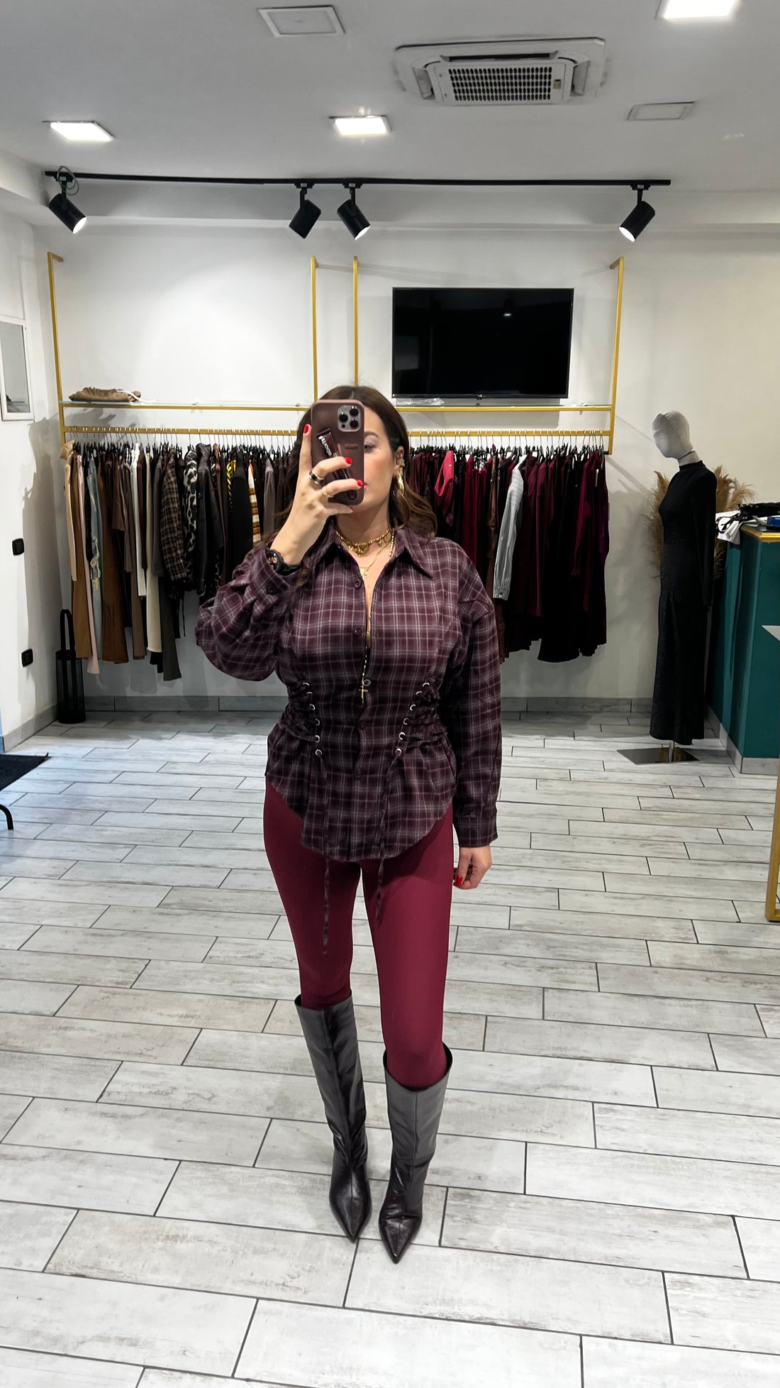 Camicia Kamilah Bordo