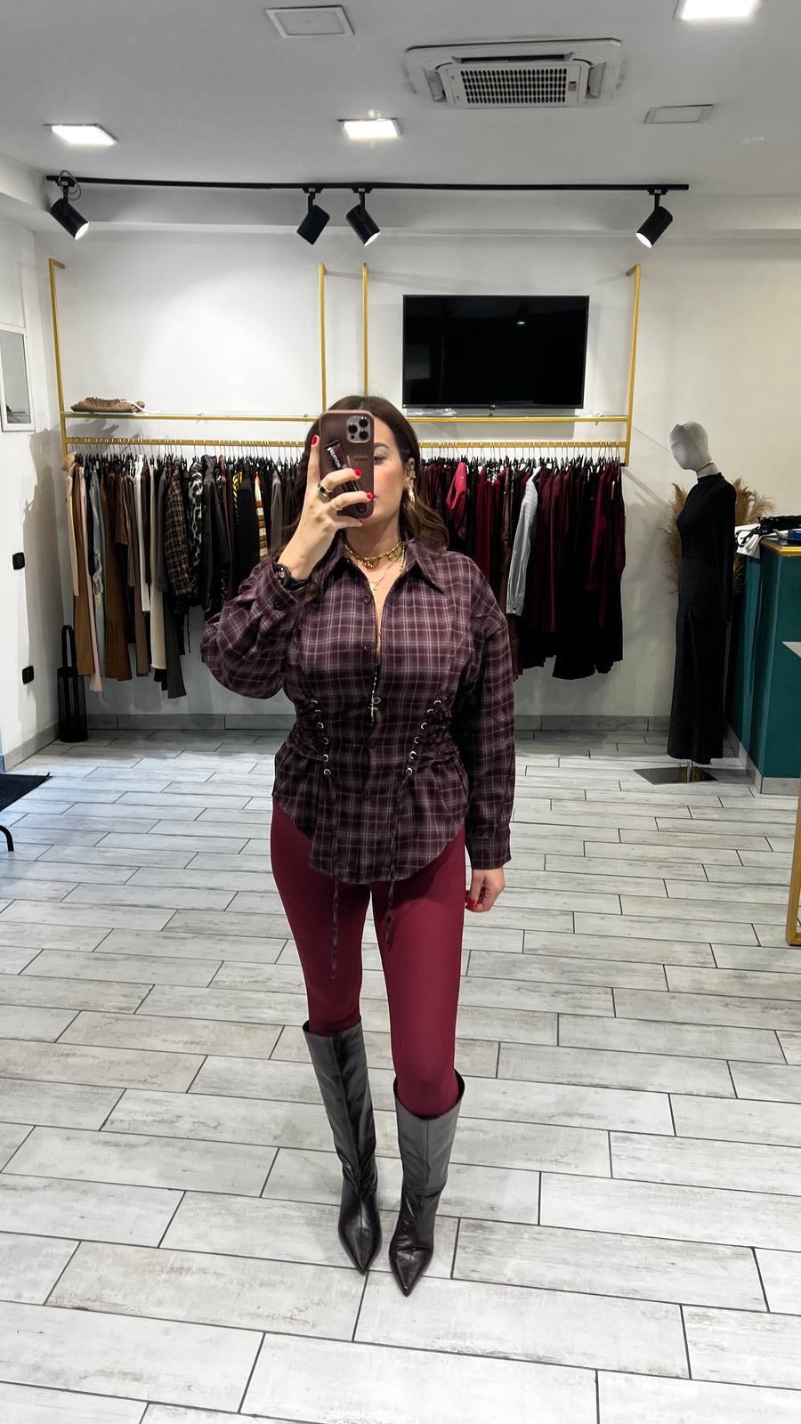 Camicia Kamilah Bordo