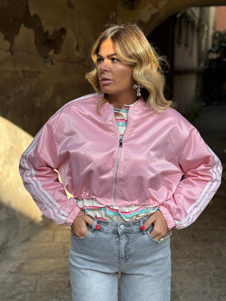 Giubbino Stripes Rosa