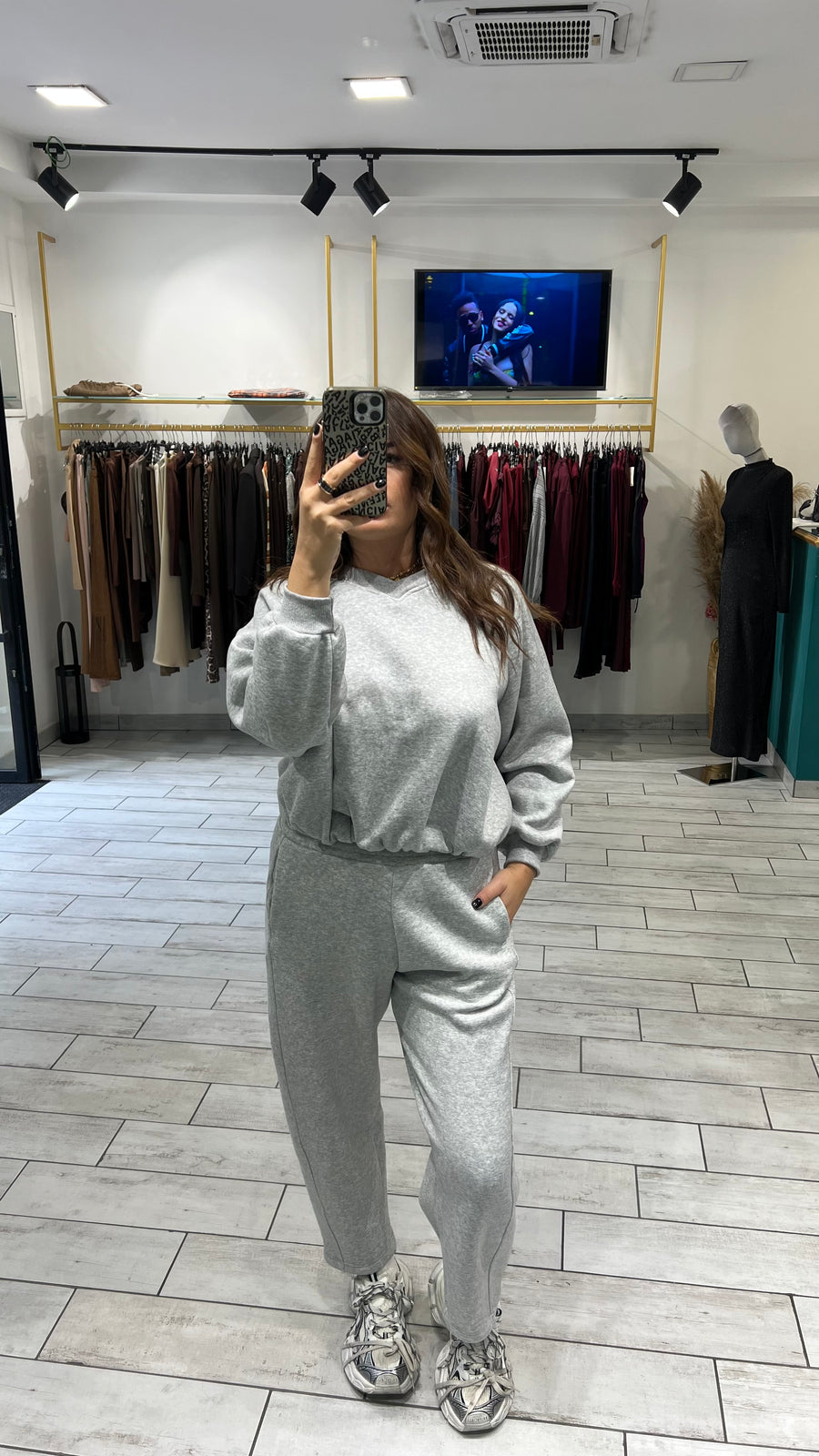 Coordinato Terry Grigio