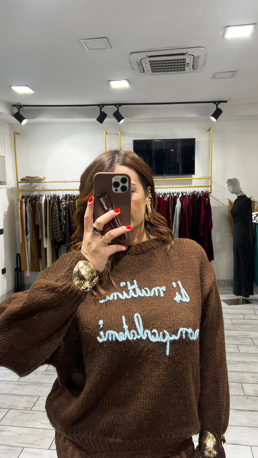 Maglione Arwen Marrone