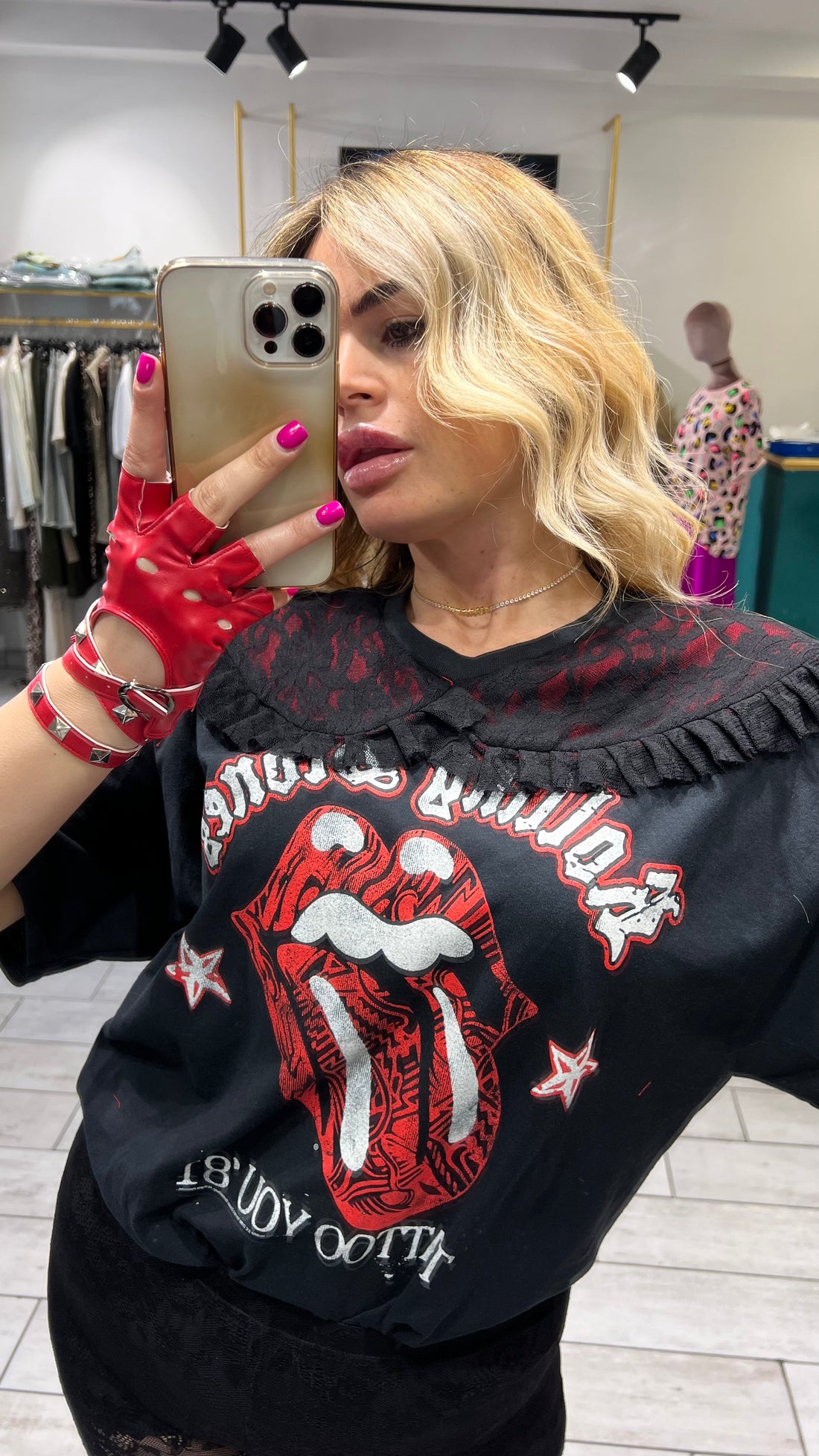 T-Shirt Rock Rolling Stones Mouth