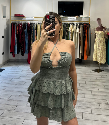 Mini Dress San Gallo Verde