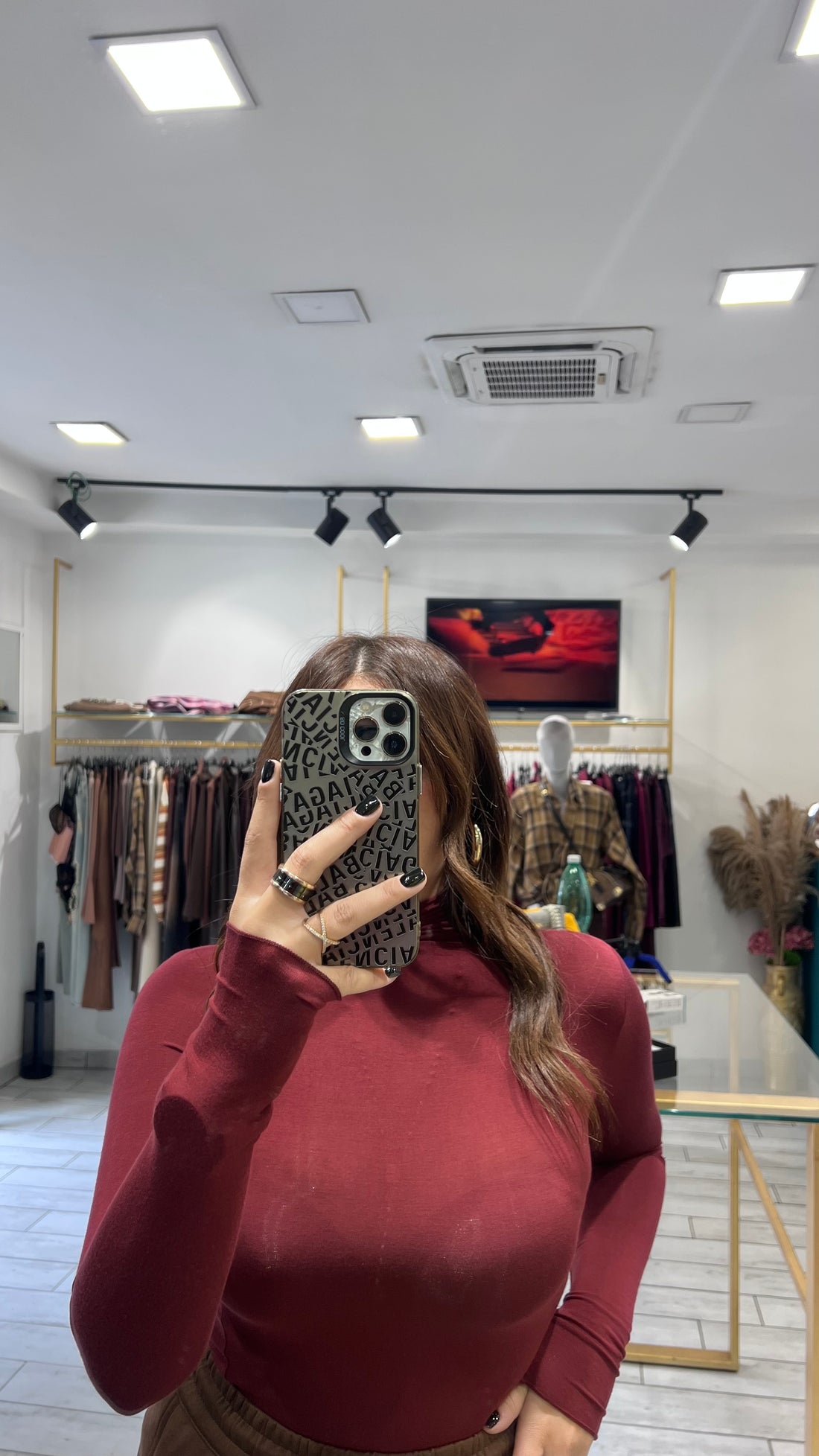 Maglia Manuela a collo alto Bordo