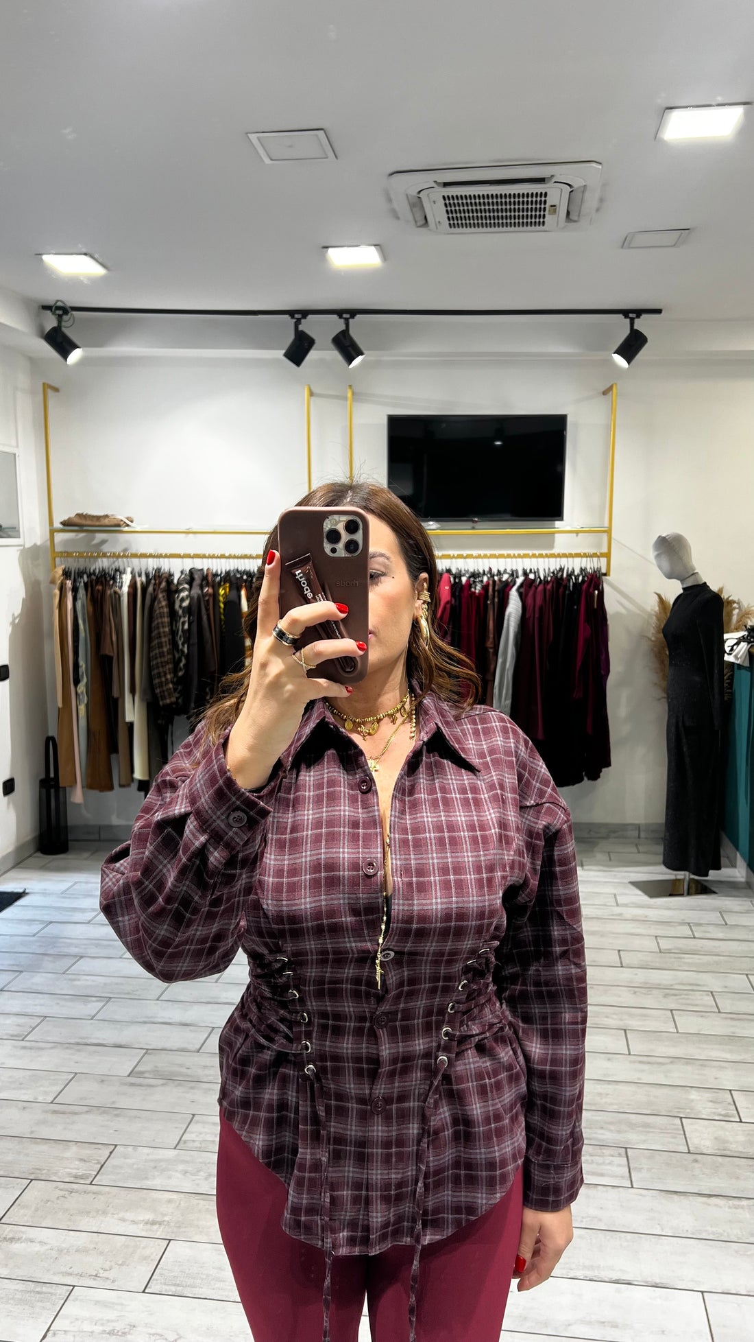 Camicia Kamilah Bordo