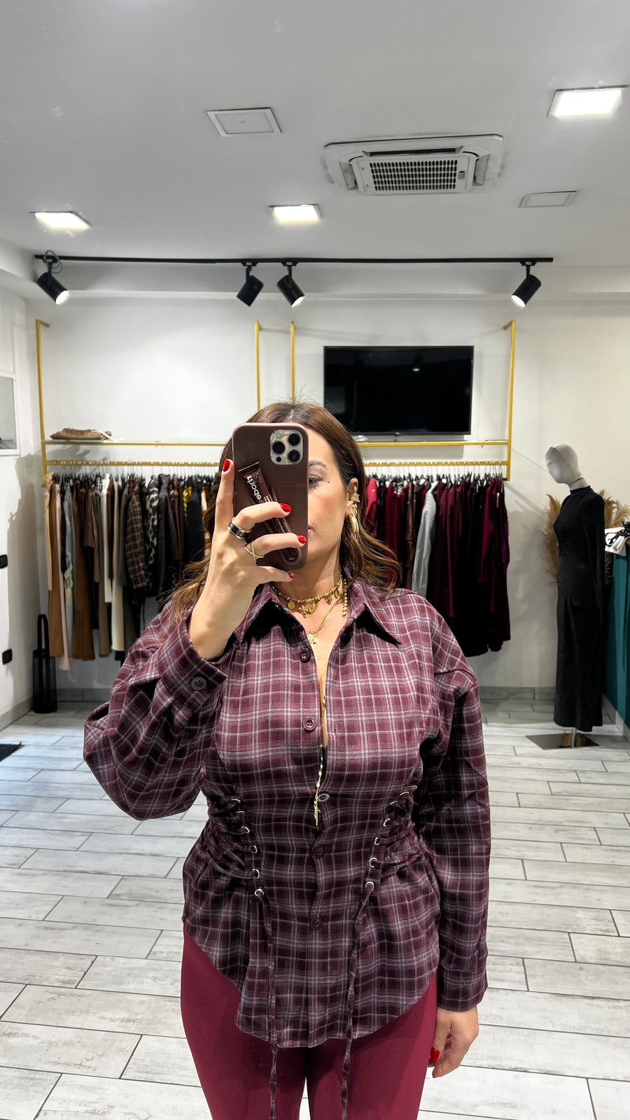 Camicia Kamilah Bordo