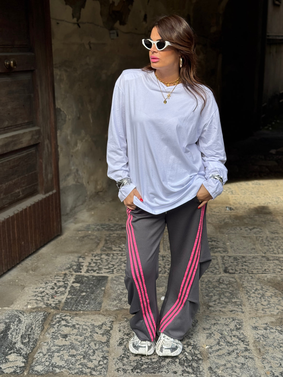 Pantatuta Adi Grigio/Rosa