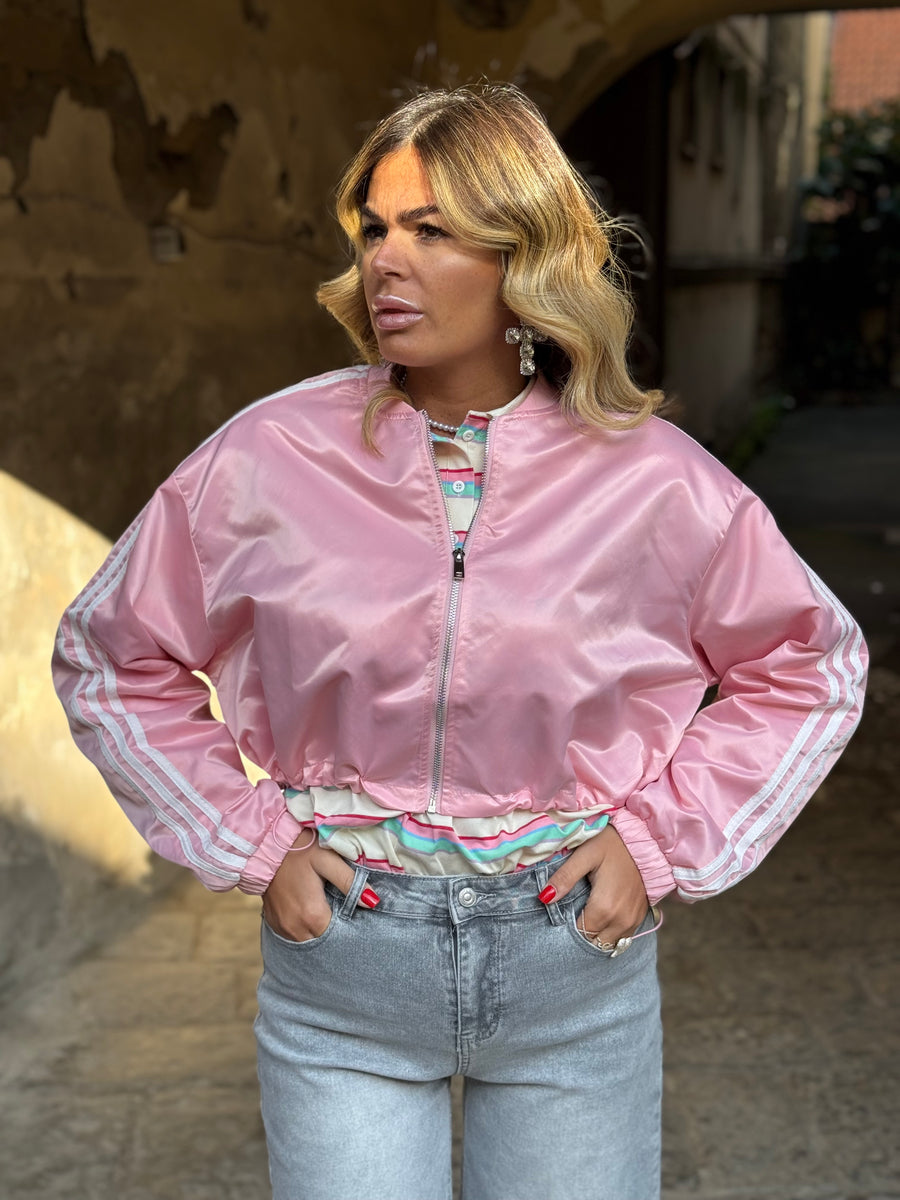 Giubbino Stripes Rosa