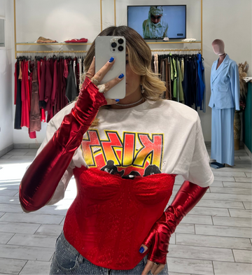 Set T-Shirt Rock Kiss con Bustino
