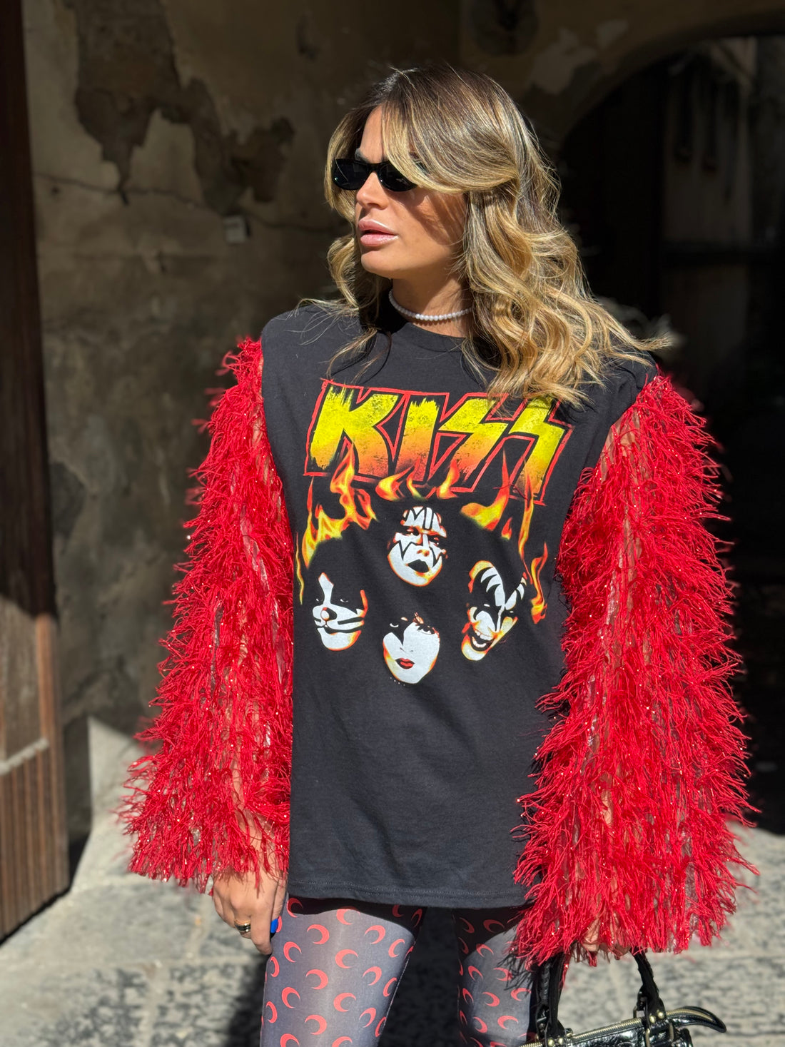 T-Shirt Rock Kiss Pompon