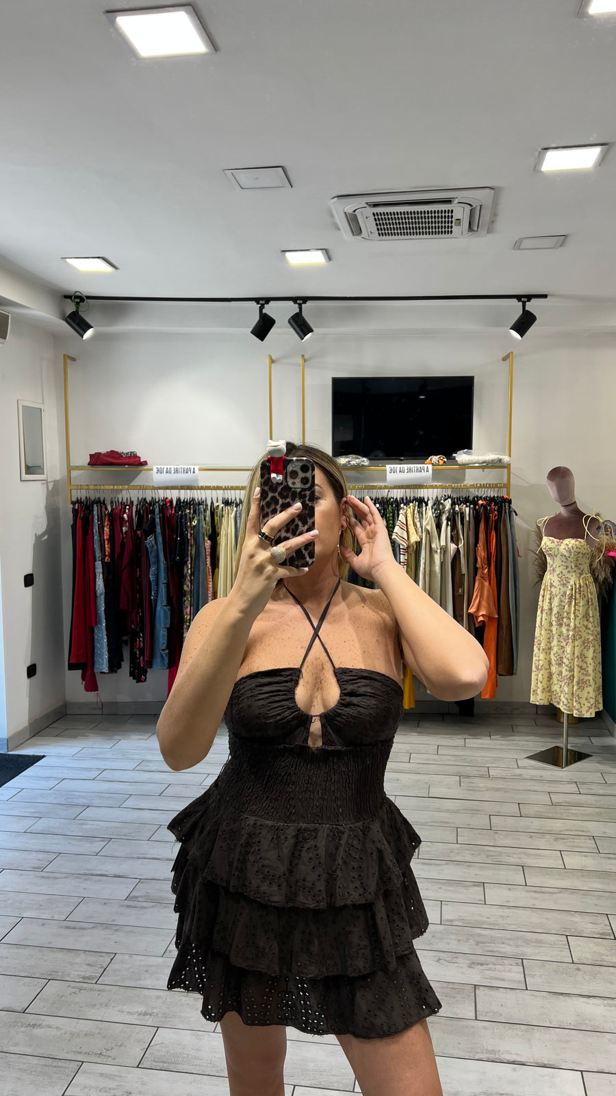 Mini Dress San Gallo Marrone