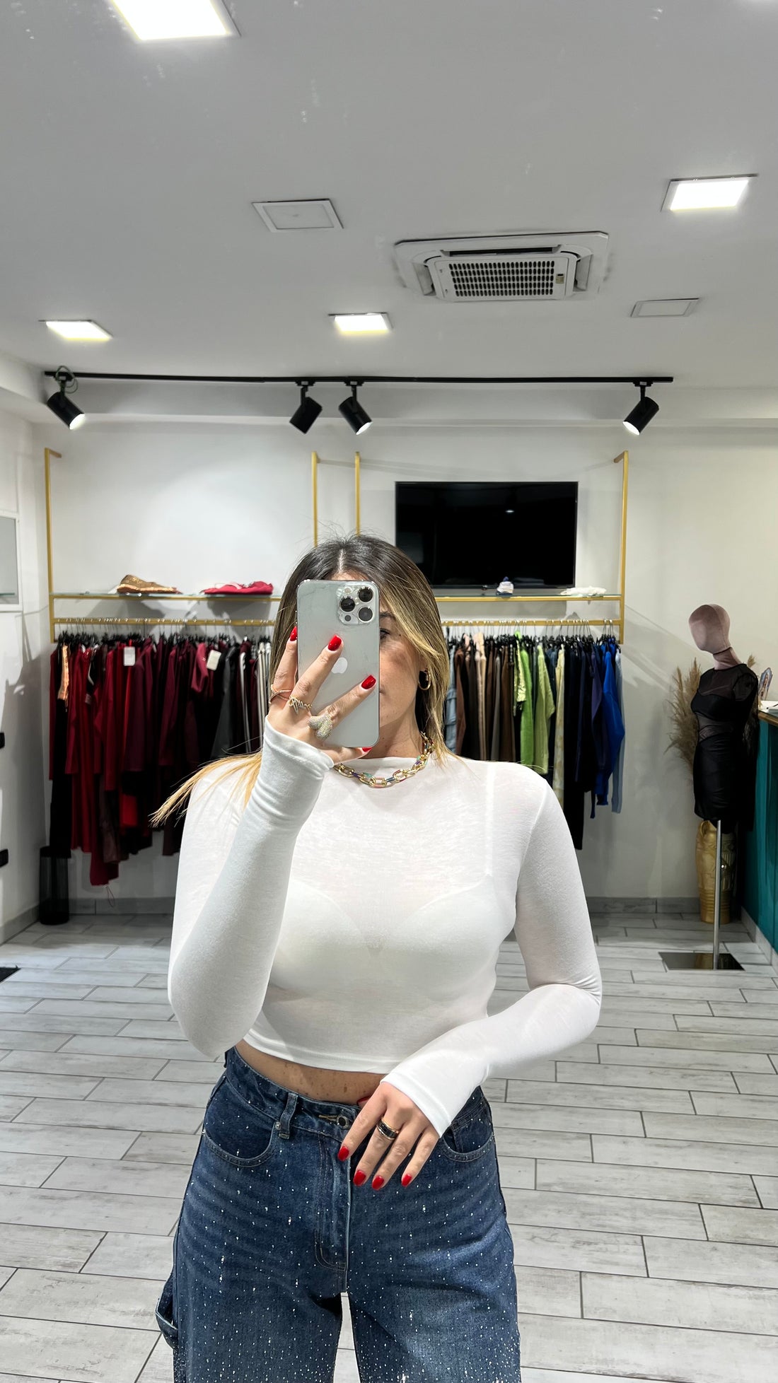 Maglia Crop Isa Bianca