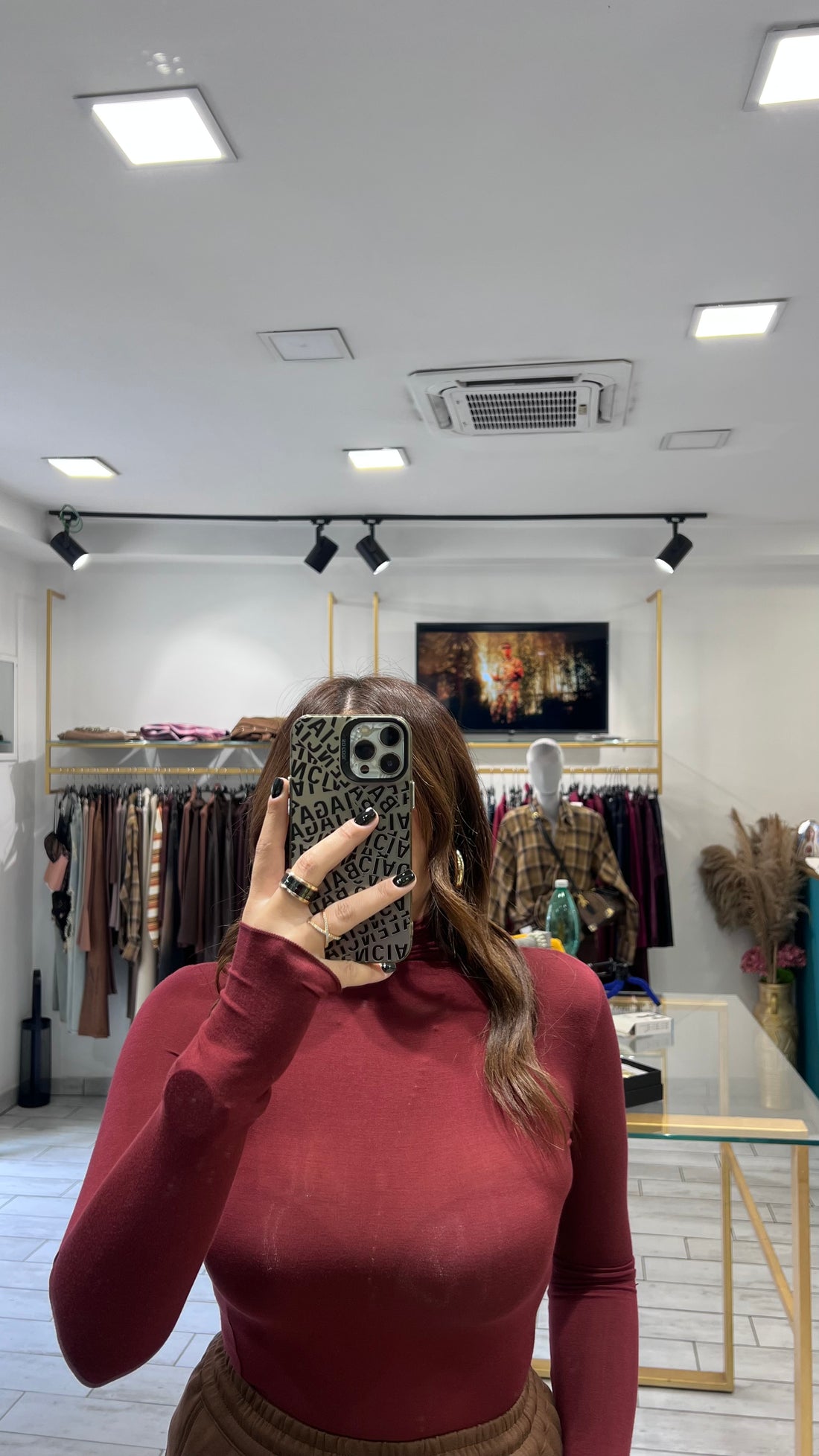 Maglia Manuela a collo alto Bordo