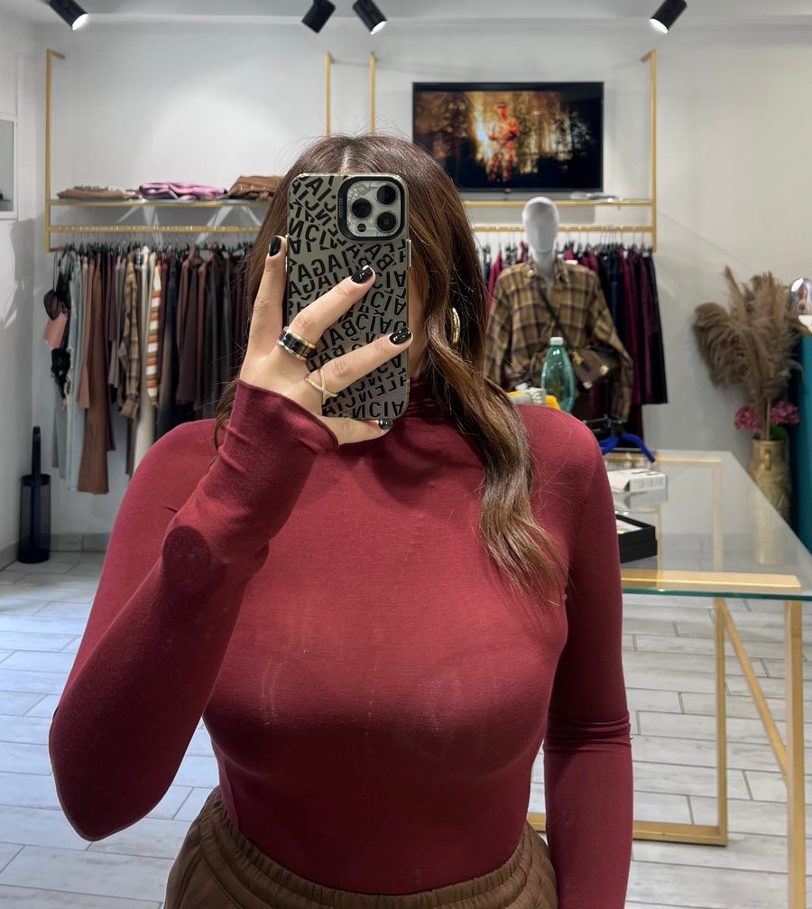 Maglia Manuela a collo alto Bordo