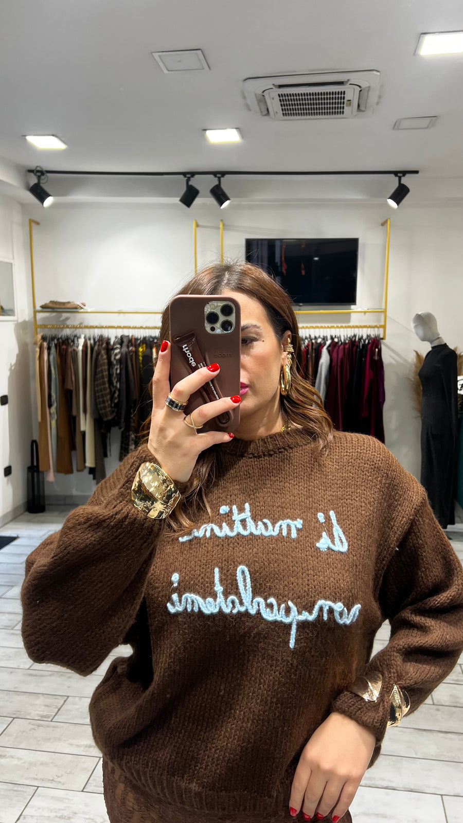 Maglione Arwen Marrone