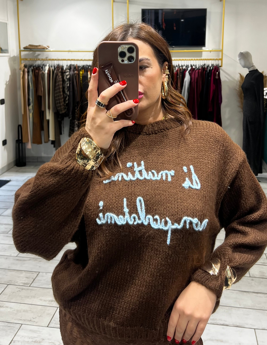 Maglione Arwen Marrone