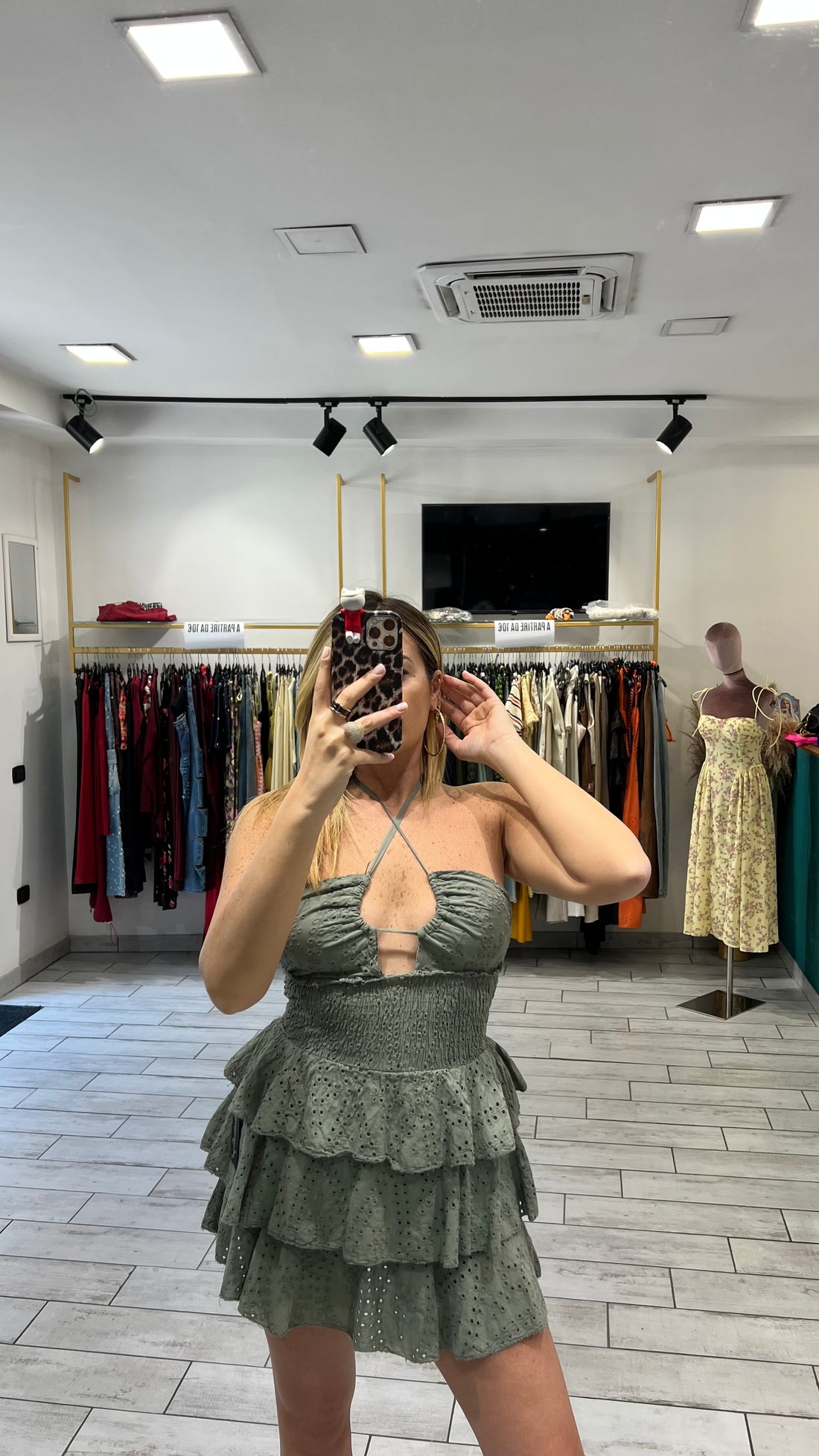 Mini Dress San Gallo Verde
