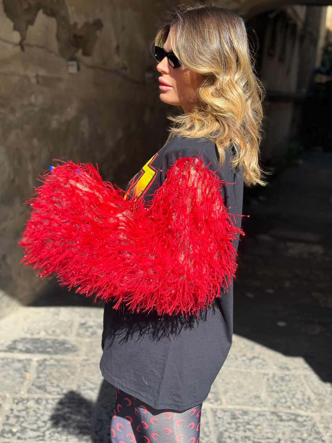T-Shirt Rock Kiss Pompon