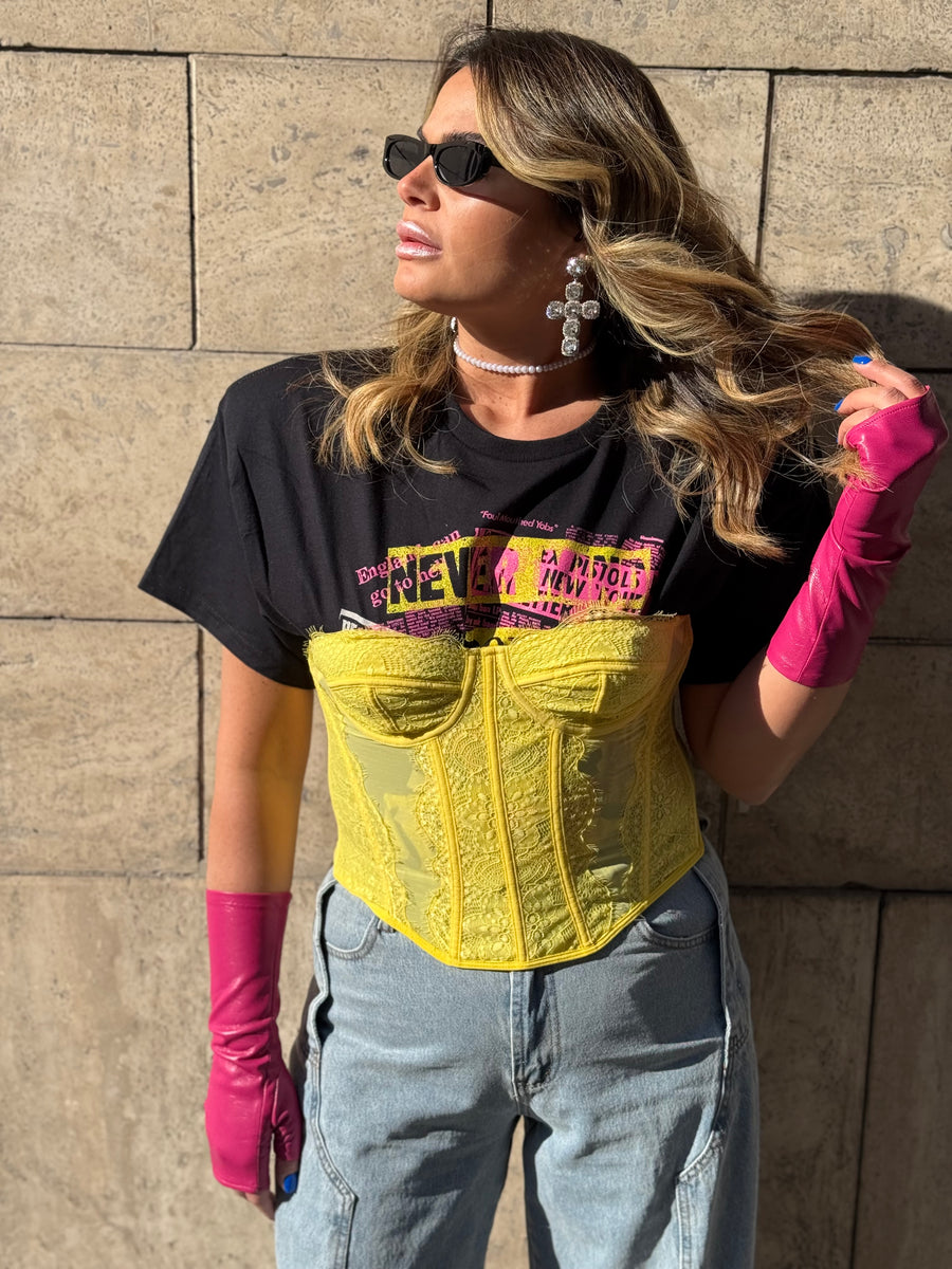 Set T-Shirt Rock Sex Pistols con Bustino