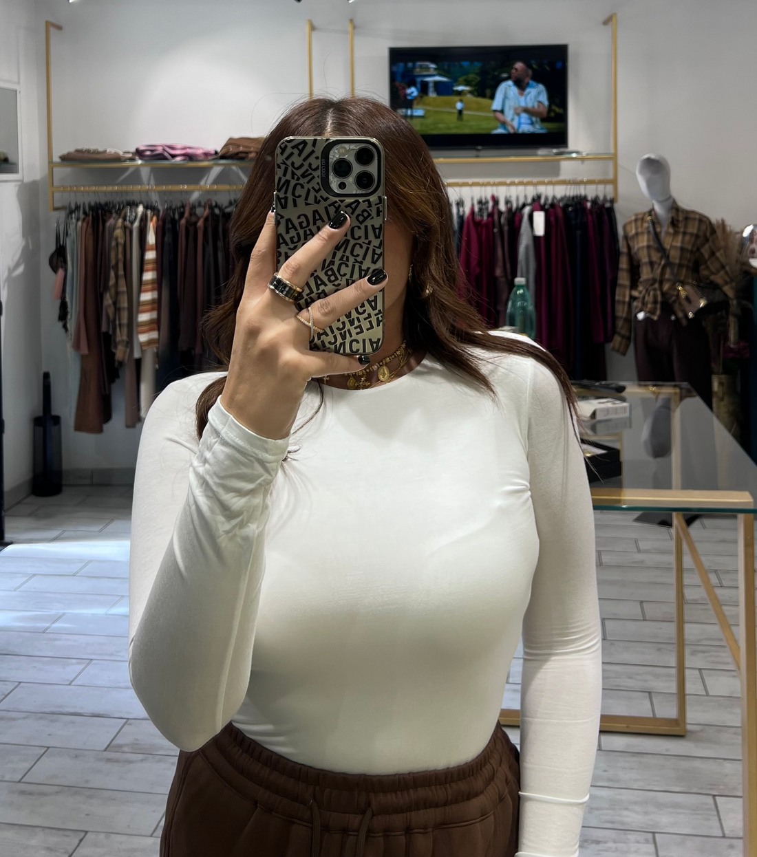 Maglia Carly a girocollo Bianca