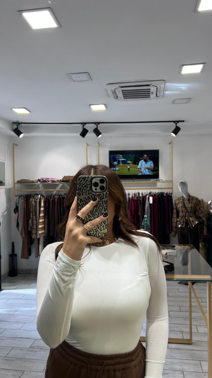 Maglia Carly a girocollo Bianca