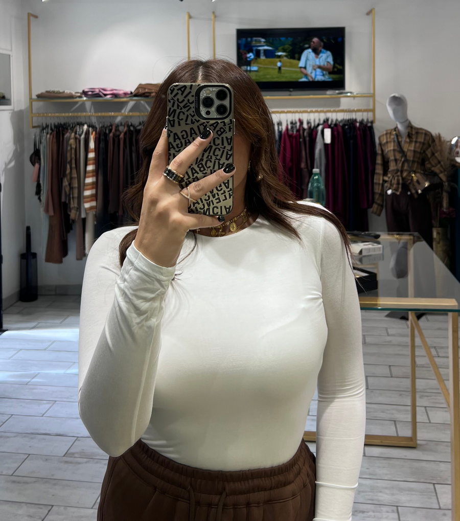 Maglia Carly a girocollo Bianca