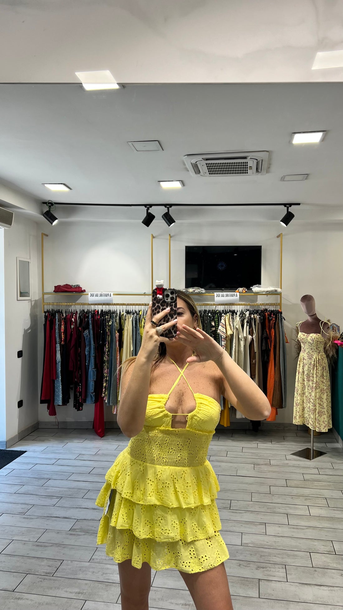 Mini Dress San Gallo Giallo