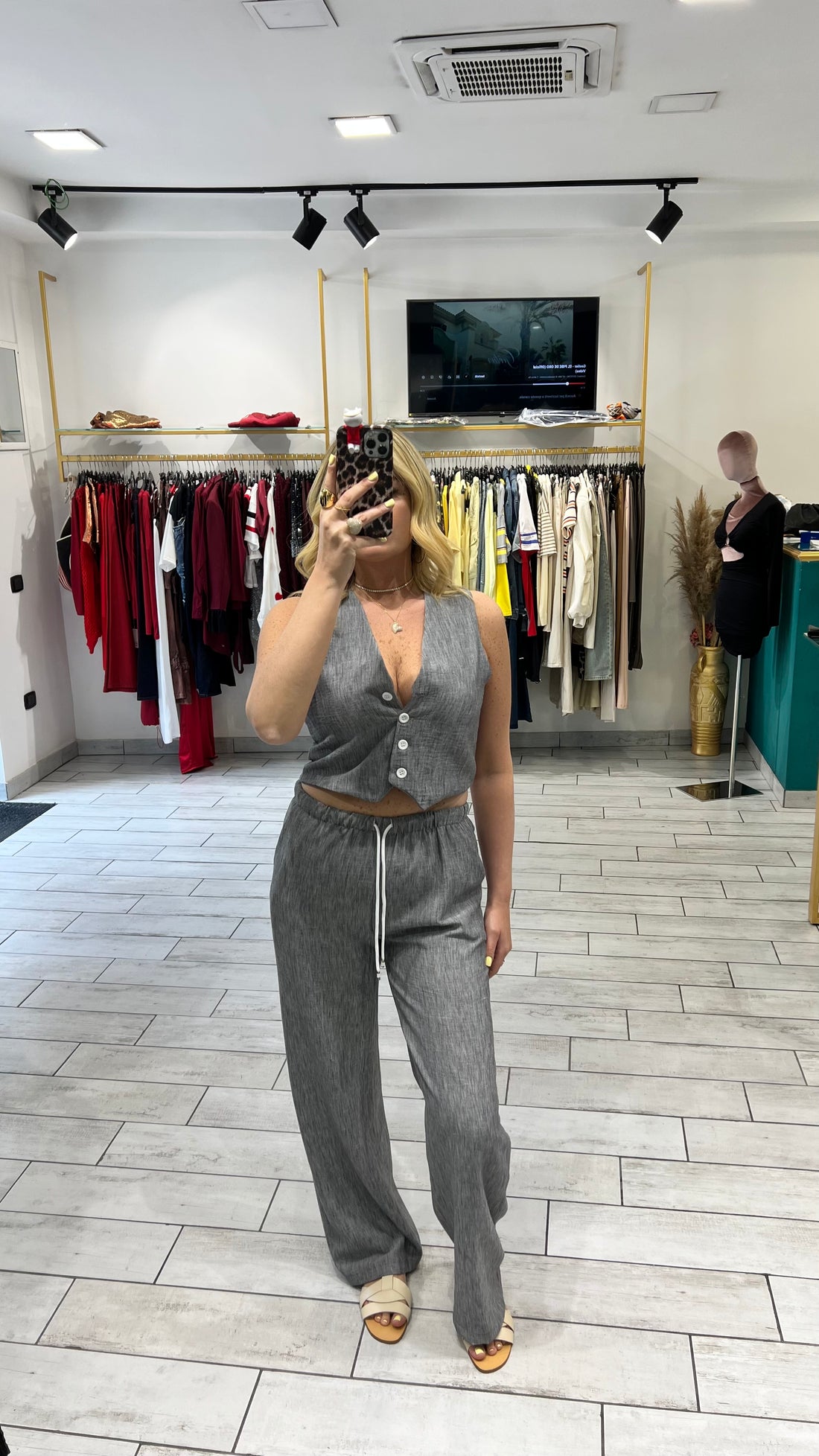 Coordinato Nicole Grigio Bruciato