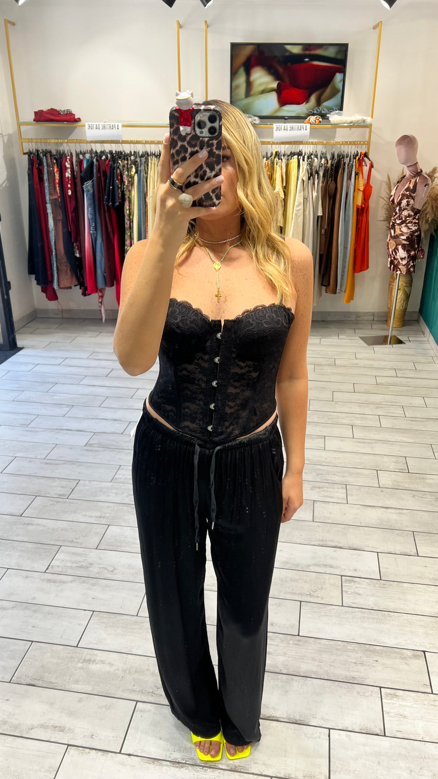 Pantalone Satin Nero