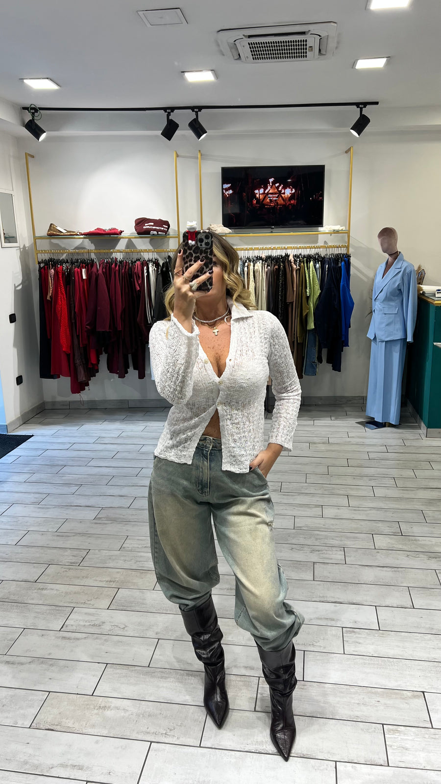 Maglia Sienna in filo Bianca