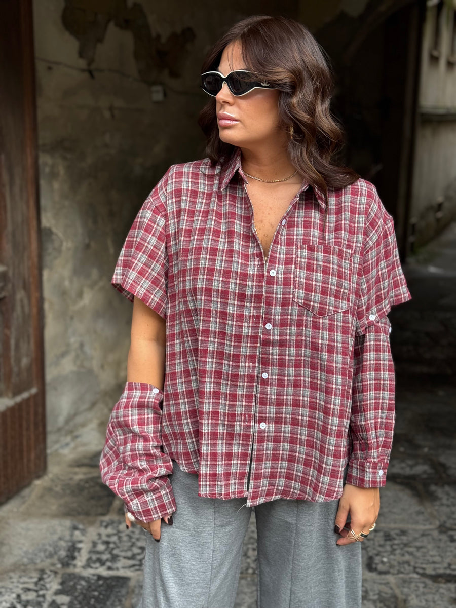 Camicia Willy Bordo/Grigia