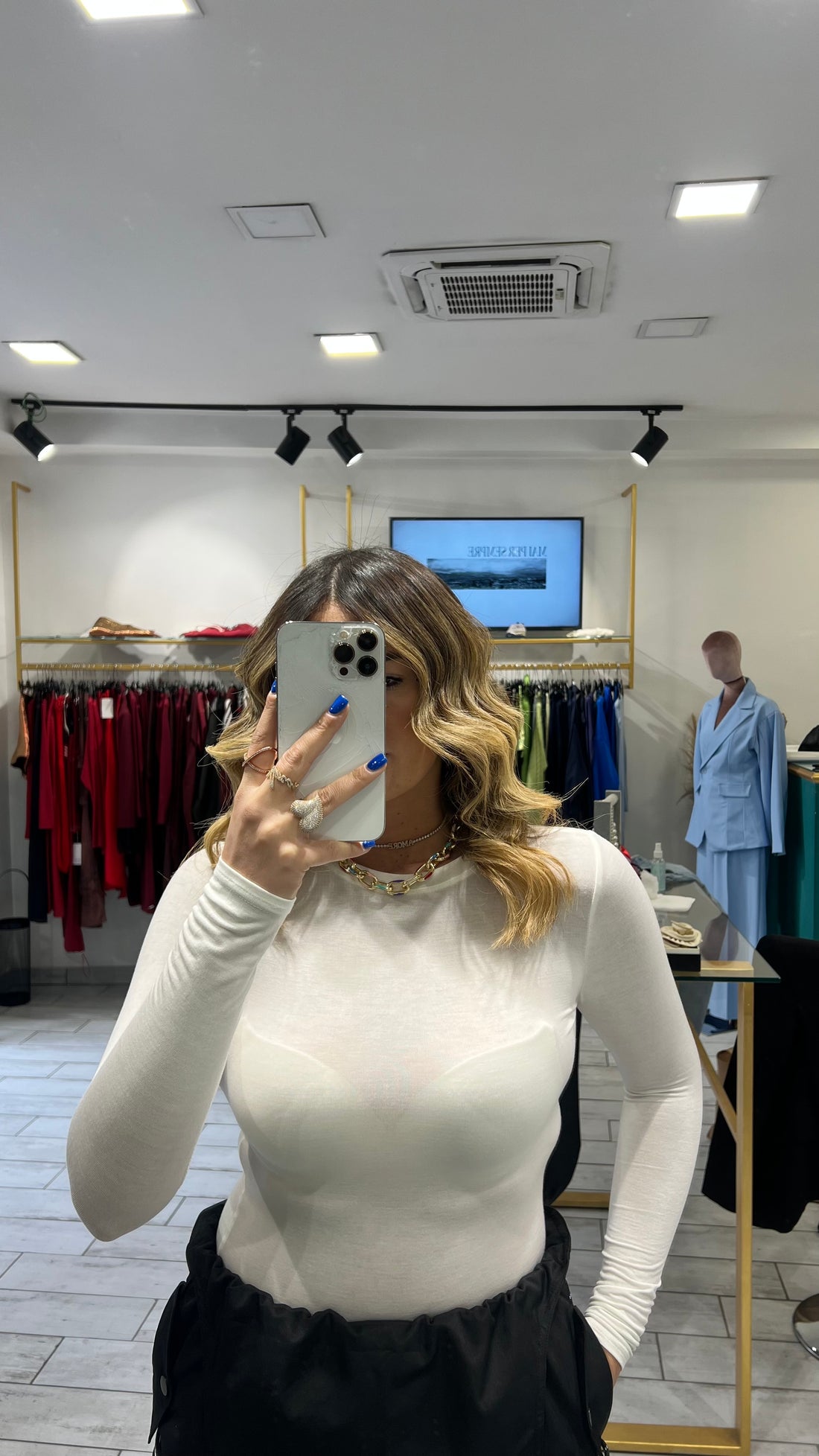Maglia Shira Bianca a girocollo