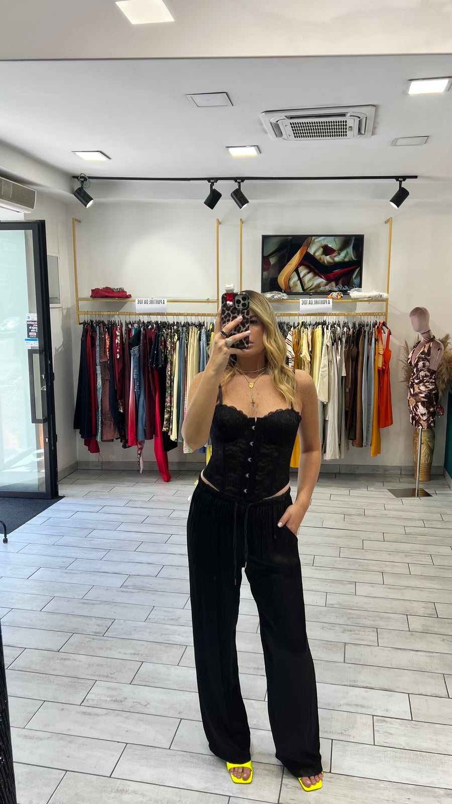 Pantalone Satin Nero