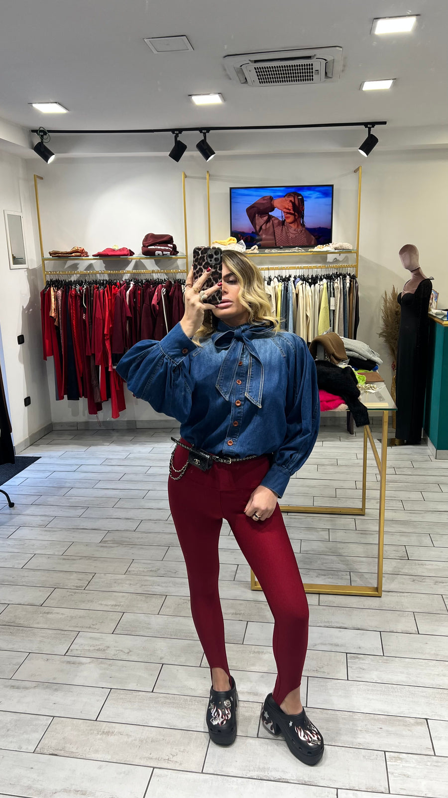 Leggings Chiara Bordo con staffa