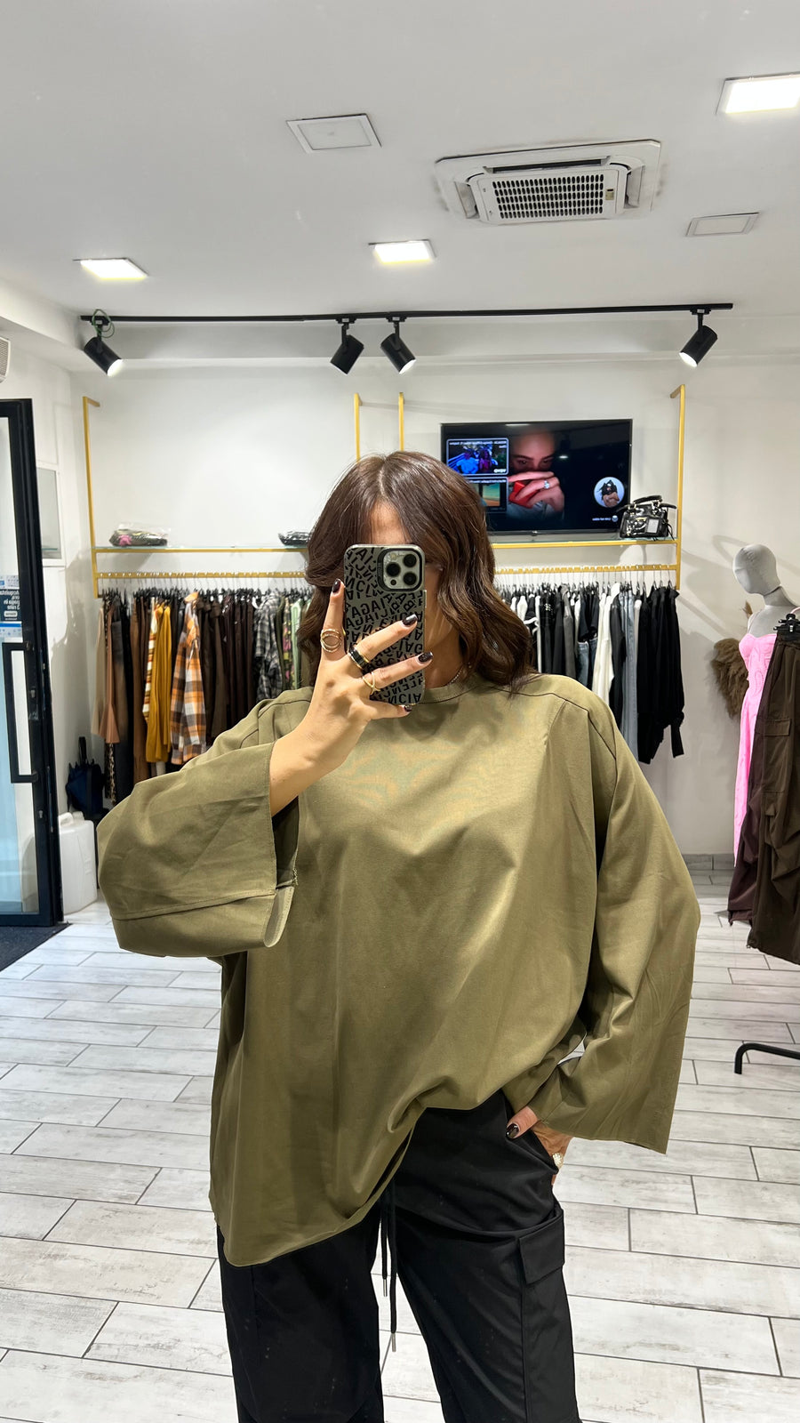 Maxi Shirt Itta Verde Militare